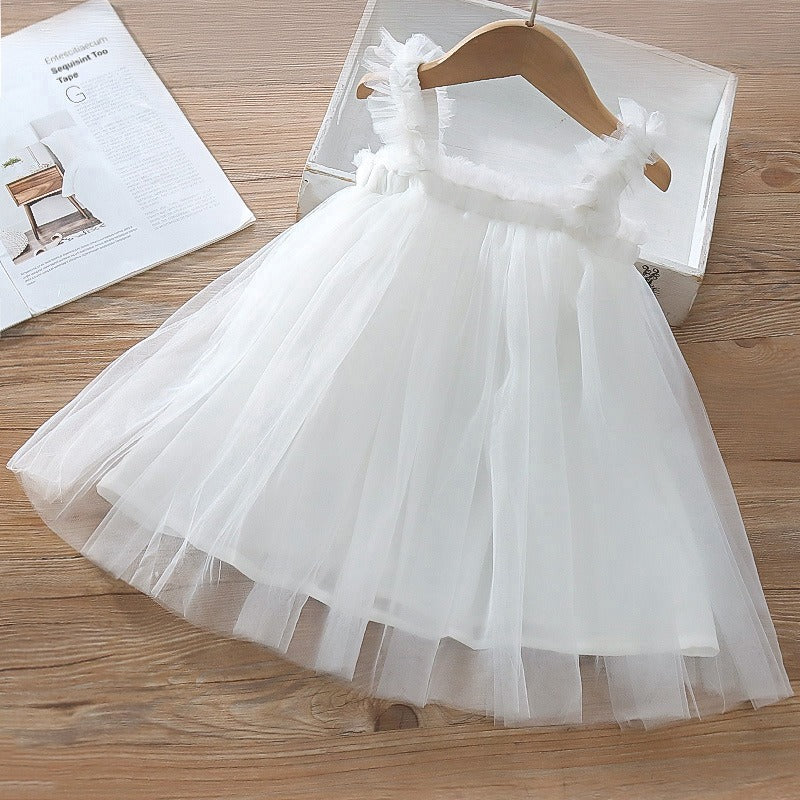 Girls' dress new arrival  summer super fairy princess dress cross-border hot seller star mesh children's dress