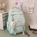 Simple solid color lightweight durable student backpack - available in small, medium, and large sizes - perfect for elementary, middle, high school, and university students