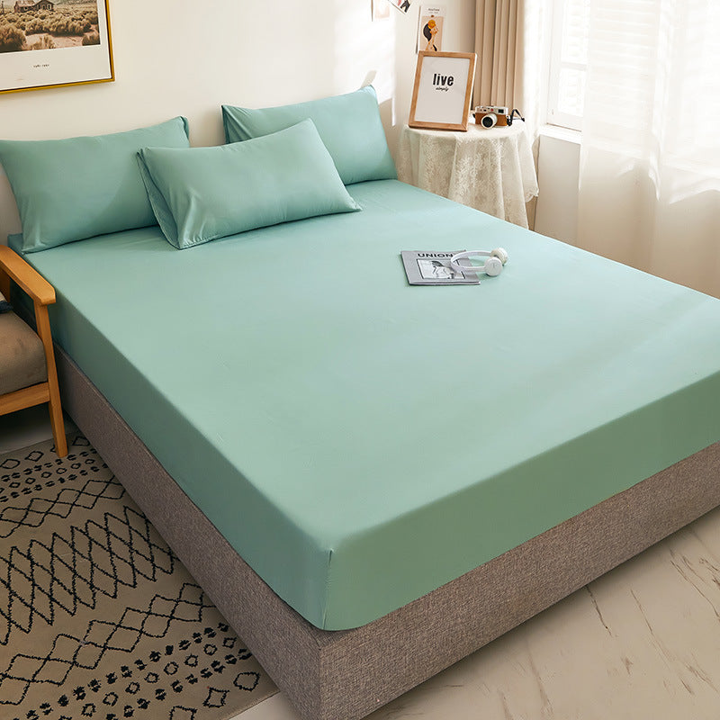 Pure color bed cover single piece bed cover three piece set simmons bed skirt one circle elastic all inclusive fitted sheet bed bag