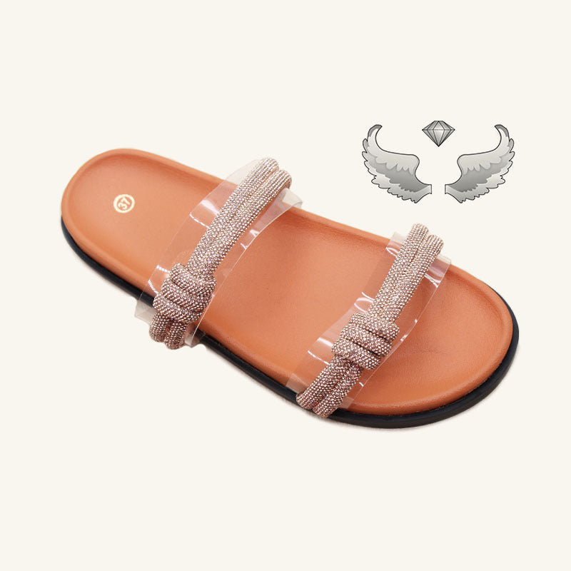 Wholesale Slippers Foreign Trade Chaozhou Women's Shoes New Platform Slippers Fashion Rhinestone Craft Shoes