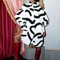 D191 independent station  new long-sleeved printed puff sleeve loose large size shirt skirt cross-border fashion dress