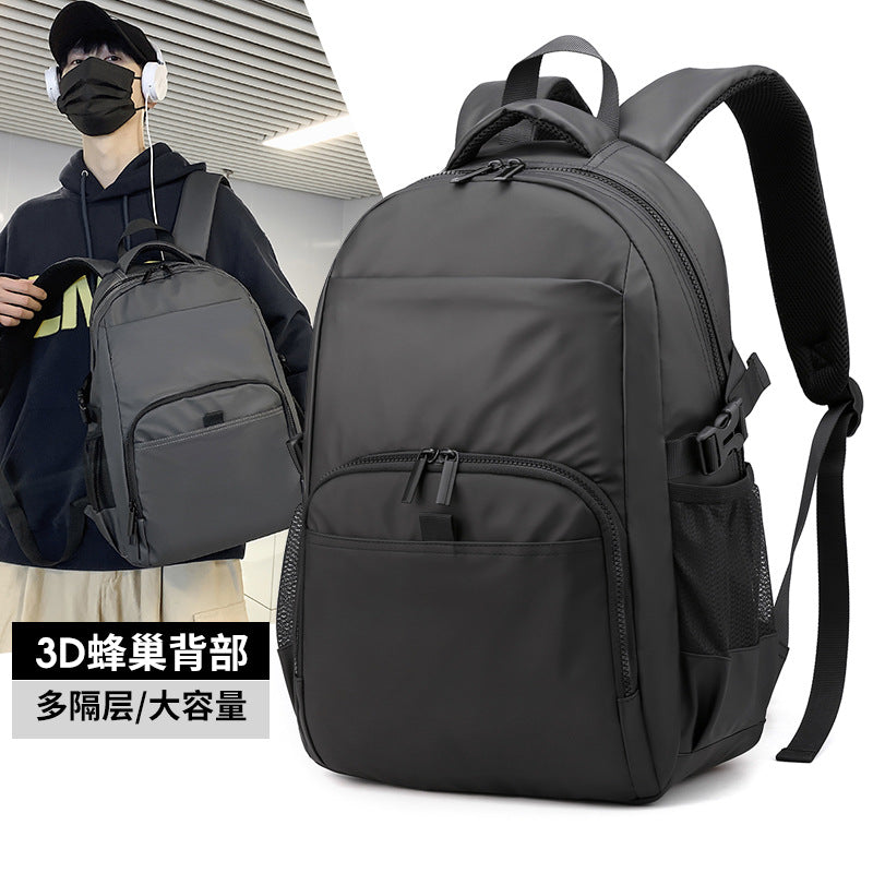 New Men's Nylon Backpack Casual Simple Student Backpack Light Business Large Capacity Computer Backpack