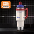 316 stainless steel ice cup handle portable straw double drink thermos cup outdoor sports water kettle wholesale