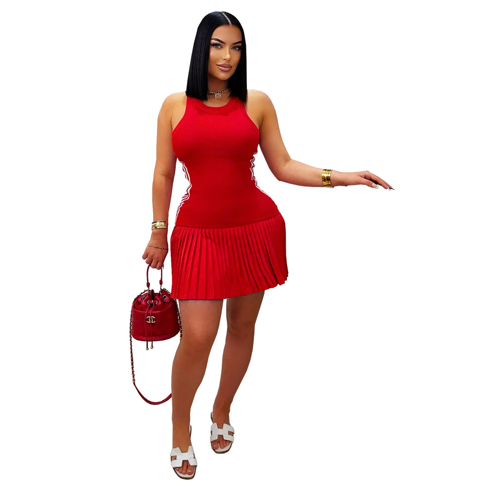 C7320 cross-border   fashion women's sporty mini dress - 3d cutout slim-fit dress