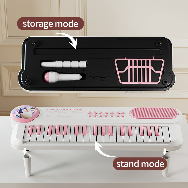 Playable 37-key multifunctional electronic keyboard for early childhood education, piano toy with microphone for boys and girls