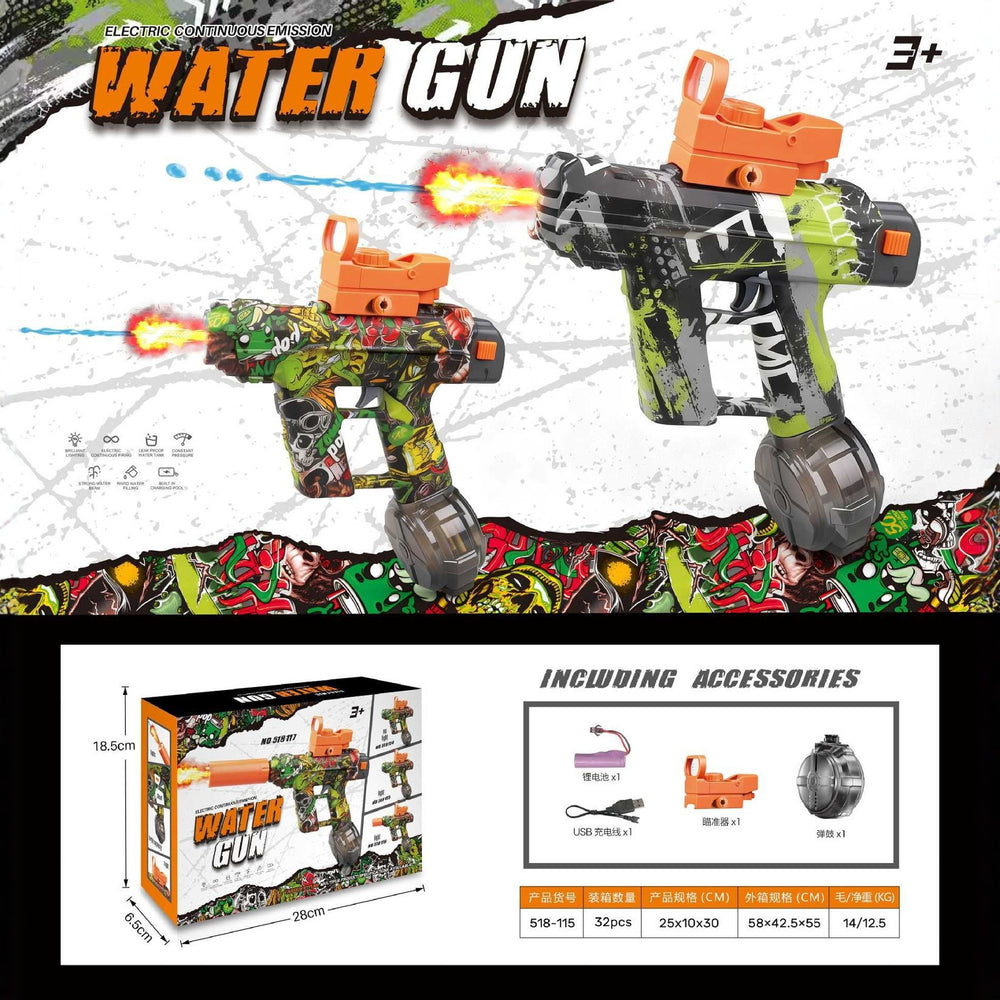 hot-selling water gun launch toy graffiti m416 amazon tk cross-border hot-selling short-spike toy water gun wholesale