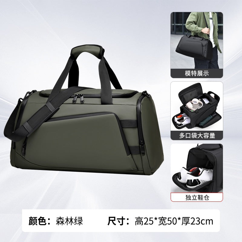 Cross-border men's travel bag casual fashion women's messenger bag large capacity fitness bag high sense lightweight handbag tide