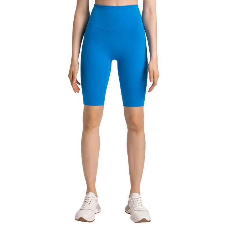 Evrlue seamless anti-roll tummy control butt lifting yoga leggings - stretchy, skin-friendly, women's active 5-inch shorts dk388