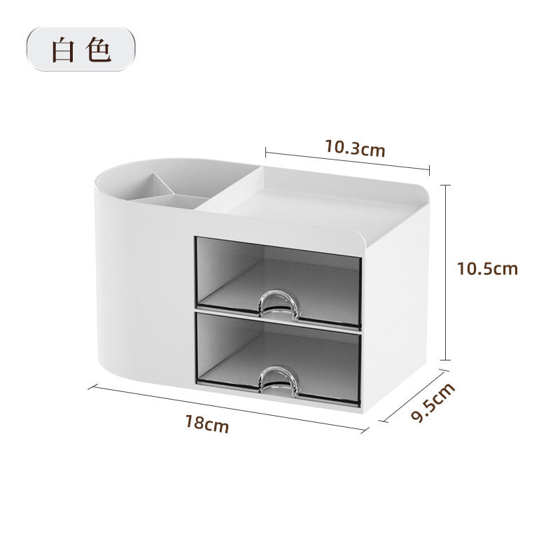 Liheng simple creative transparent drawer storage box children girl student office desktop ornament pen holder large