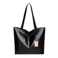 New crocodile-embossed tote bag - large capacity shoulder bag, european and american fashion, versatile minimalist handbag, pu leather commuter bag for women