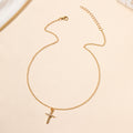 Wholesale gold cross necklaces - cross-border fashion, european & american style, high-end personalized jewelry, trendy ins style diamond-studded alloy pendants for women