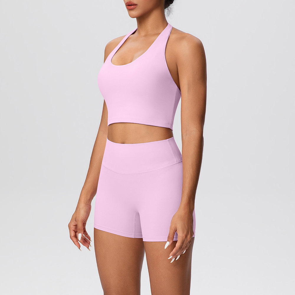 Fashionnew arrivalhigh waist hip lifting tight yoga wear shortsuitoutwear beautiful back quick-drying breathable running fitness wear