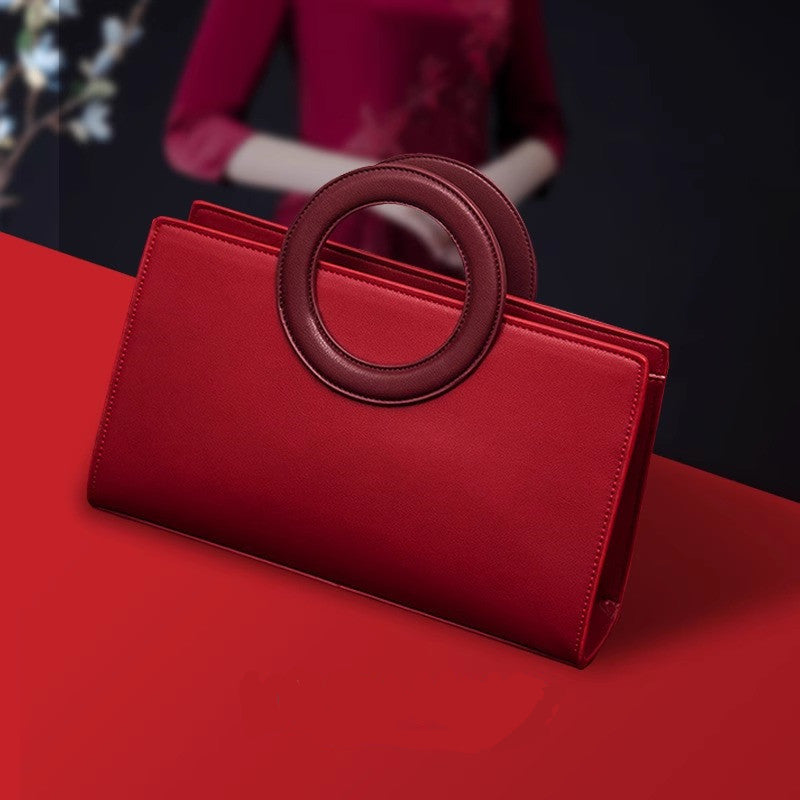Bridal bag red wedding bag niche design bag 2025 new high-end single shoulder crossbody handbag exquisite