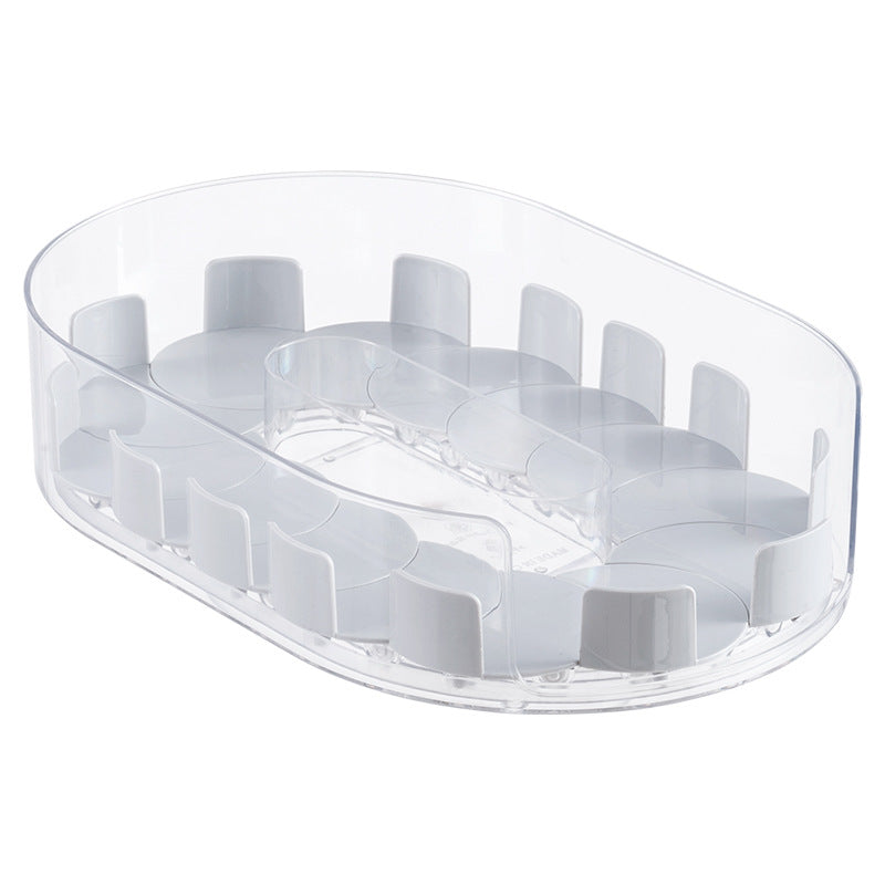 Refrigerator Beverage Storage Rotary Shelf Seasoning Organizing Box Seasoning Tray Wine Turntable Seasoning Tray