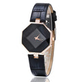 Amazon bestseller korean style wholesale women's champagne watch - prismatic diamond fashion ladies' watch - white
