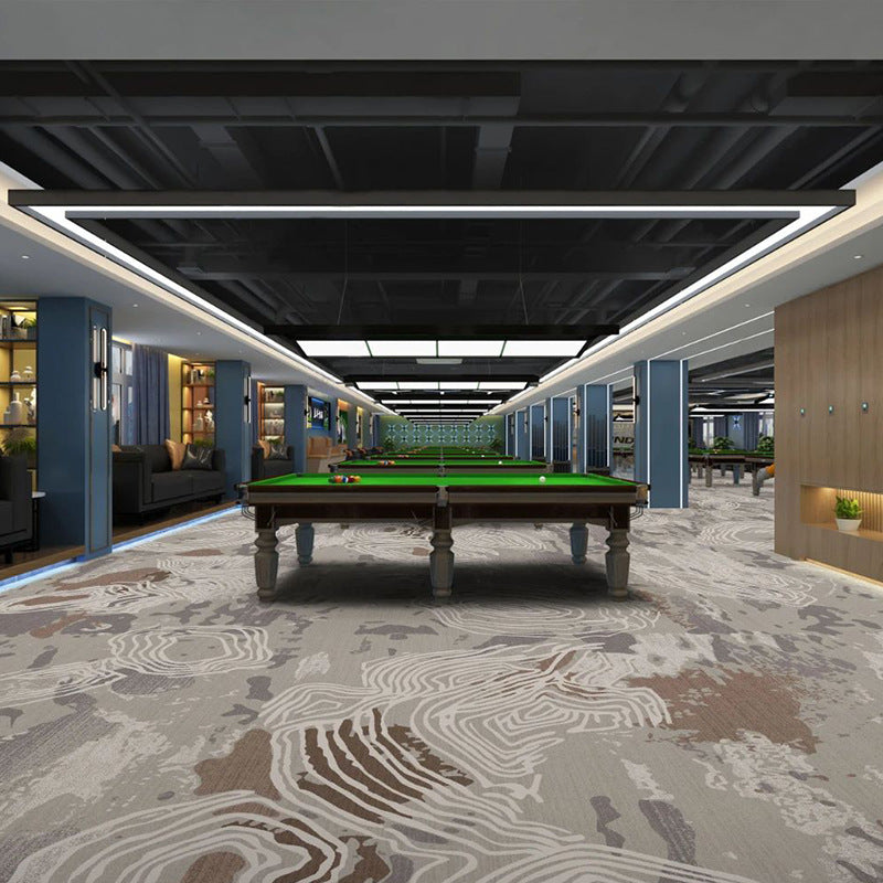 Custom billiard hall carpet - full coverage, printed design, large area, hotel & commercial billiard room nylon fire-retardant b1 carpet