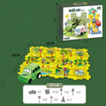 puzzle track car diy free assemble multi-scene map track electric car kids educational toy