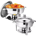 Golden round stainless steel buffet warmer - hotel breakfast buffet stove - soup warmer & food warmer - in stock