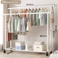 **[reinforced 25mm diameter] 150cm white parallel bars with wheels**
