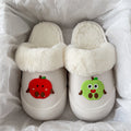 Popular new cotton slippers for women 2024winterheattech cartoon apple cute baotoustuffed couple shoes for home