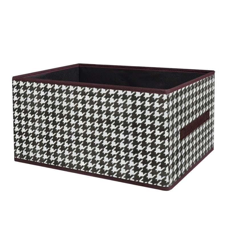 PP board thousand bird grid clothes storage box large capacity wardrobe clothes storage box household fabric foldable storage basket