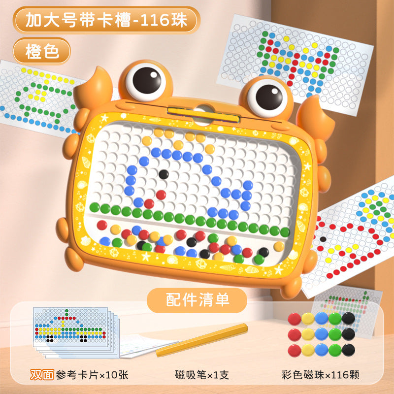 children's crab magnetic pen drawing board baby infant early education magnetic puzzle drawing board toddler magnetic suction