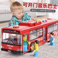 Kids bus large door opening bus light music artificial baby bus bus boy toy