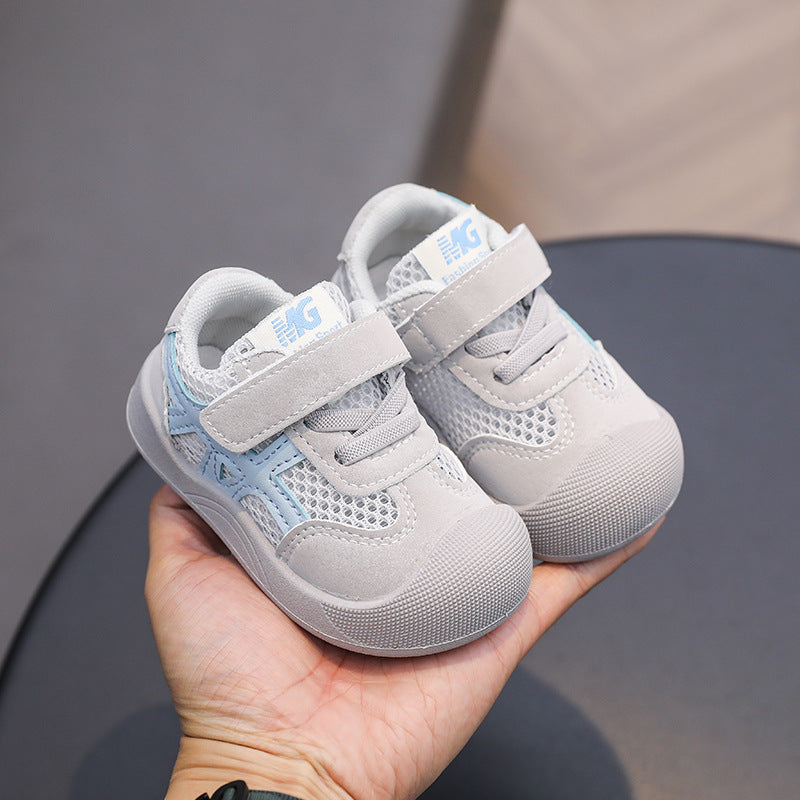 New spring, summer, and autumn soft-soled athletic shoes for babies: mesh sneakers for boys and girls, toddler shoes for ages 1-3, casual sneakers for young children
