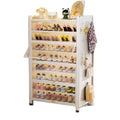 Steel shoe cabinet for homemulti-layer dustproof shoe rack door entrance entrance floor-to-ceiling wall all-in-one storage rack storage rack