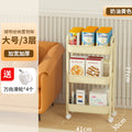 Multi-tier rolling cart organizer - portable storage rack for snacks, kitchen, bathroom, and more