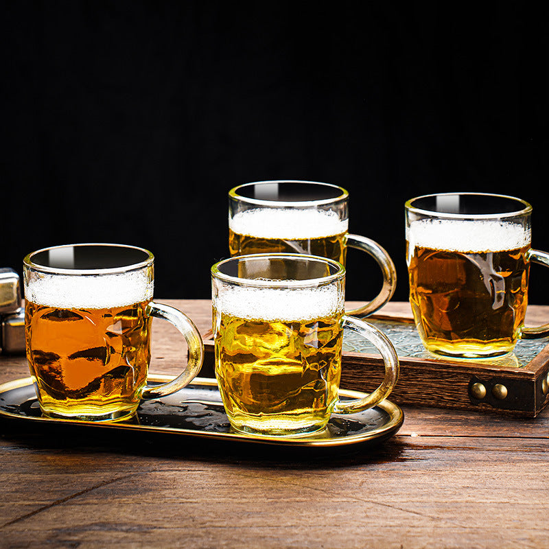 Beer mug draft beer cup for home glass water cup high-end with handle large capacity cup new arrival commercial wholesale
