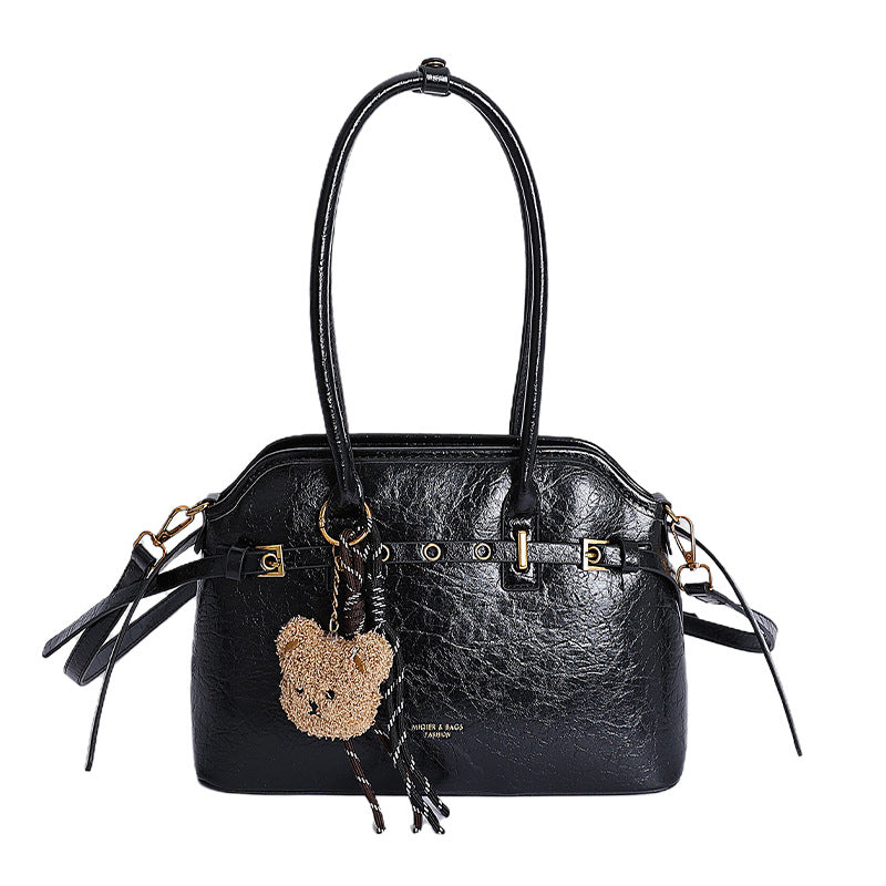 2025 autumn new arrival: large capacity commuter shoulder & crossbody tote bag - vintage oil wax leather handbag, premium women's bag