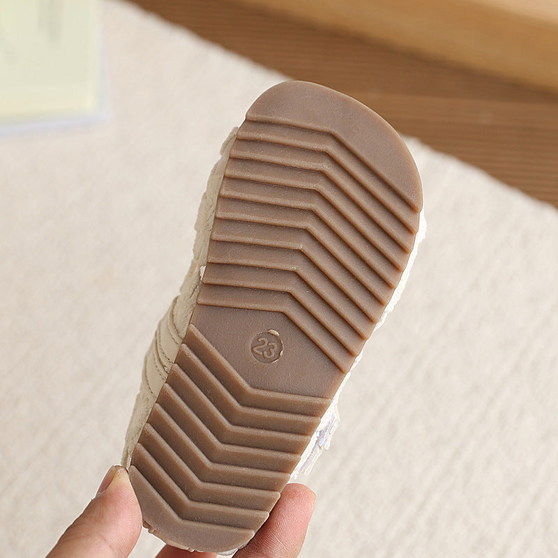 Breathable girls' mesh shoes, new kids' sandals, soft-soled toddler princess shoes, stylish girls' single shoes, sandals for toddlers and young children