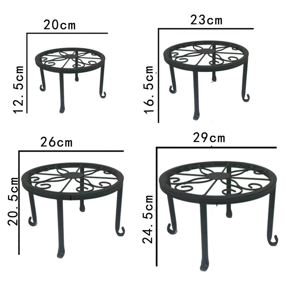 balcony flower pot rack living room floor-standing decorative flower rack storage rack simple single-layer iron indoor flower rack
