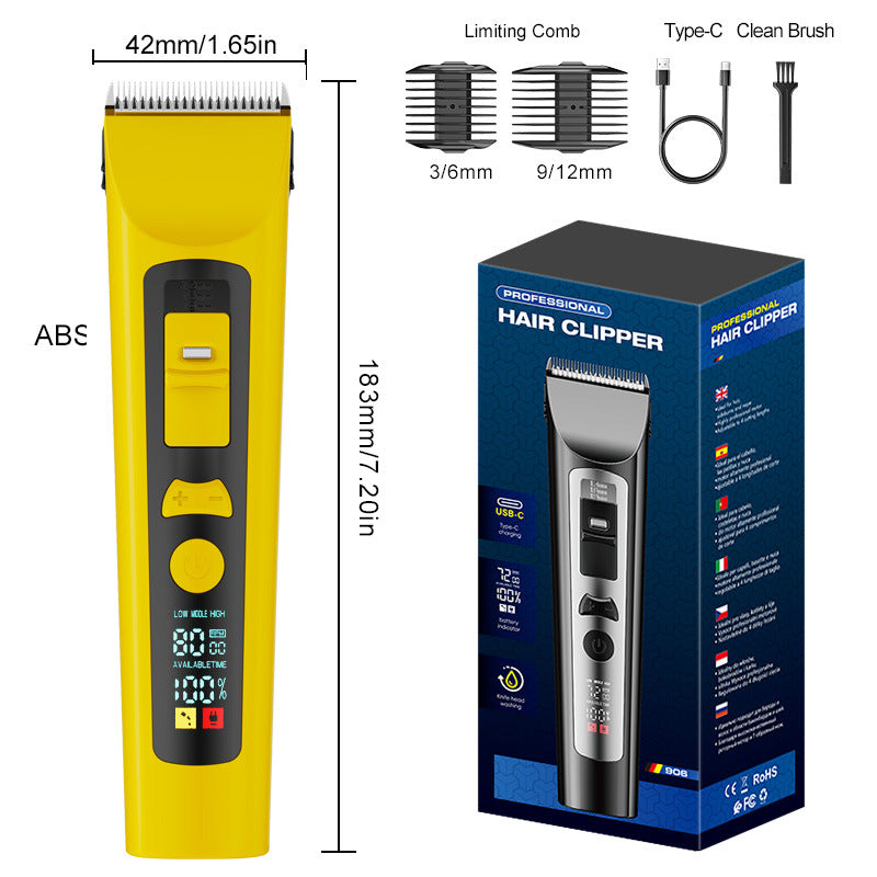 waterproof professional electric hairdresser fast charging oil head hair salon bald electric clipper for home hairdressing clipper