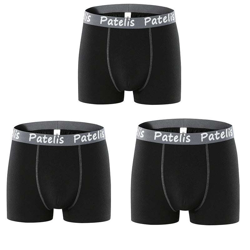 Boys' Panties Fashion Sports Cotton Panties Mid-Waist Men's Boxers Shorts 90-140kg