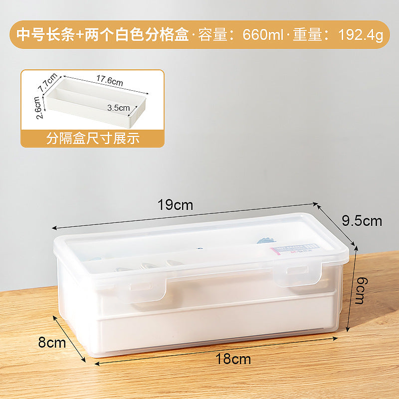 Multifunctional desk storage box Transparent desktop marker Stationery storage box Pencil plastic storage box with lid