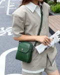 Top grain leather women's bag - 2025 new trendy genuine leather handbag, stylish phone bag, vintage shoulder bag, crossbody bag