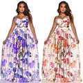 Summer new european and american style bandeau camisole print sheer maxi dress -  &  women's clothing
