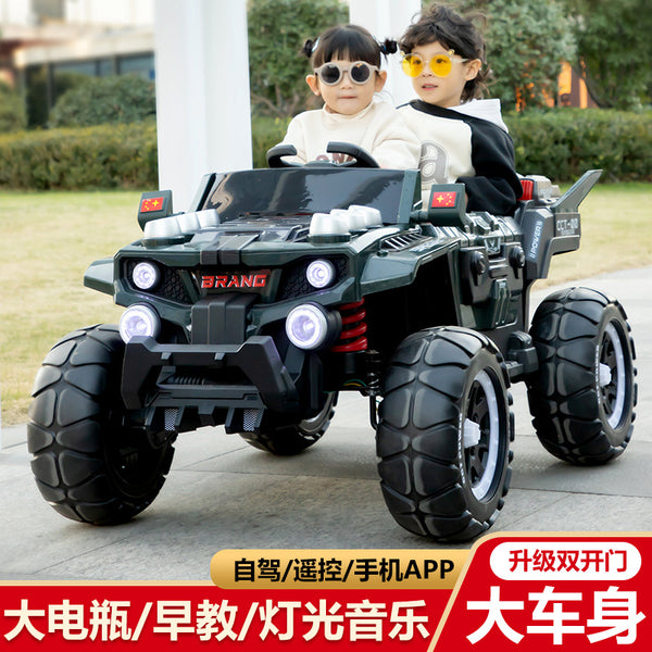 Children's electric car four-wheel with remote control baby electric car four-wheel off-road vehicle can sit children's toy car