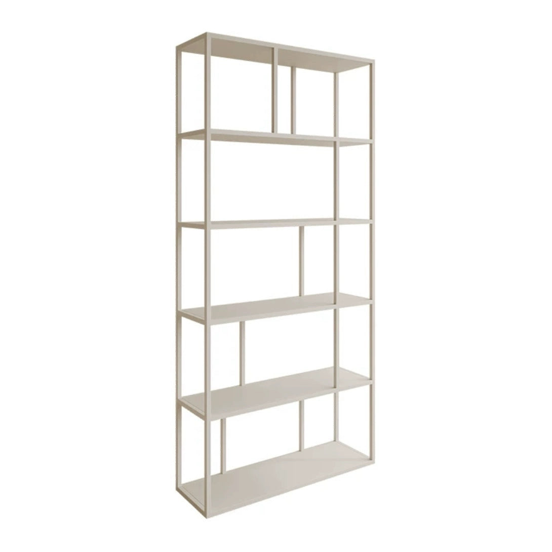 Nordic living room floor-to-ceiling steel bookshelf light luxury wrought iron shelf simple installation-free whole wall storage partition bookcase