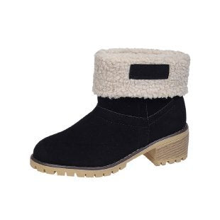 fashion fur flanged women's short boots exportfall and winternew arrivalplus sizefleece-linedthickened women's bootswholesale