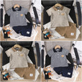 Boys' summer outfit set:  new cool & stylish short-sleeve two-piece set for baby boys - trendy summer fashion for kids