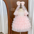 Girls' princess dress summer  new style girl's tulle dress chic baby birthday dress super fairy