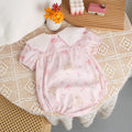 Baby short-sleeve romper - lightweight summer style, adorable outfit for little girls, super cute bodysuit, princess dress, summer clothing