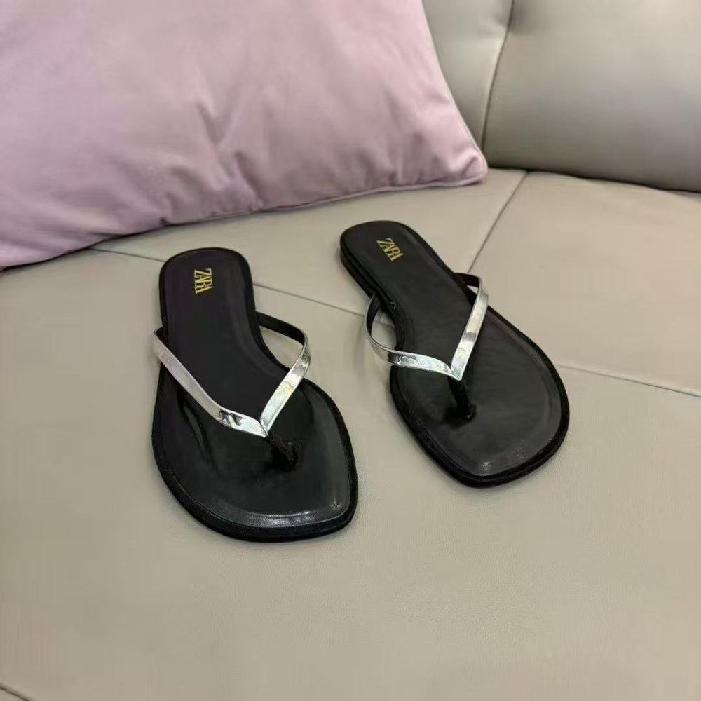 Za flat bottom french ring sandals toe sandals fairy shoes outweareasiest for matchnew arrival summer vacation beach sandals
