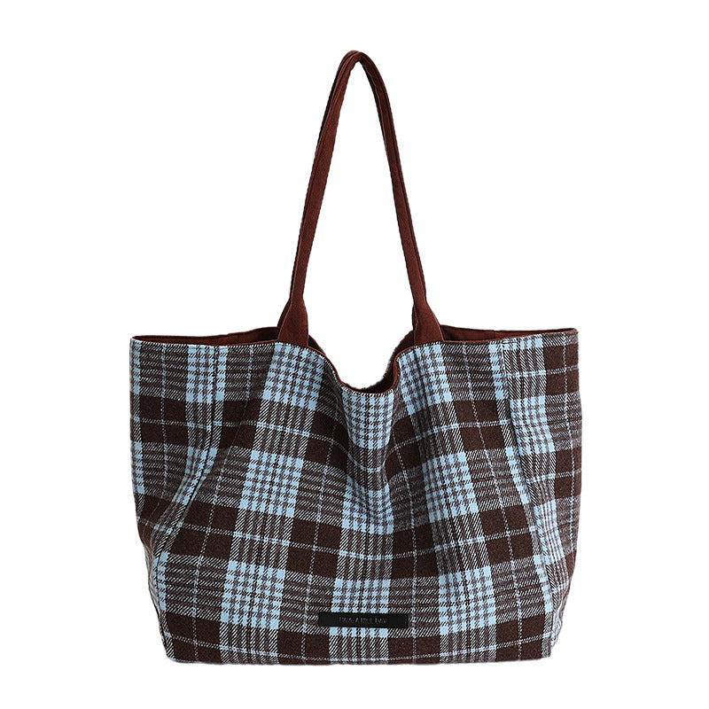 Korean style canvas tote bag - new autumn/winter collection - versatile student backpack/shoulder bag - double-sided casual design - large capacity