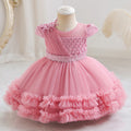 Fashionin stocknew arrival baby girl tutu gauze cake princess dress first birthday evening dress dressgirl dress