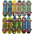 luminous finger skateboard mini frosted surface double rocker children's toy desktop creative pull-back fingerboard wholesale