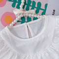 Autumn new arrivals: korean style girls' large lace collar shirt - kids' elegant solid color top, versatile blouse wholesale